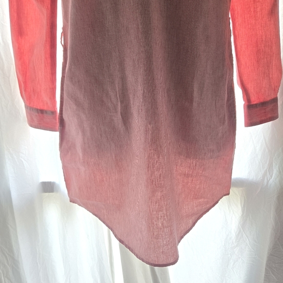 Seersucker Shirt Dress NWOT - Picture 3 of 10